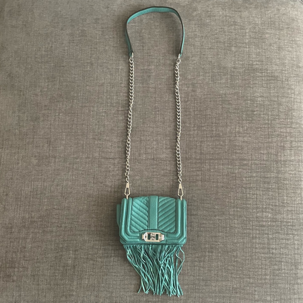 Rare Rebecca Minkoff Turquoise Fringe Crossbody